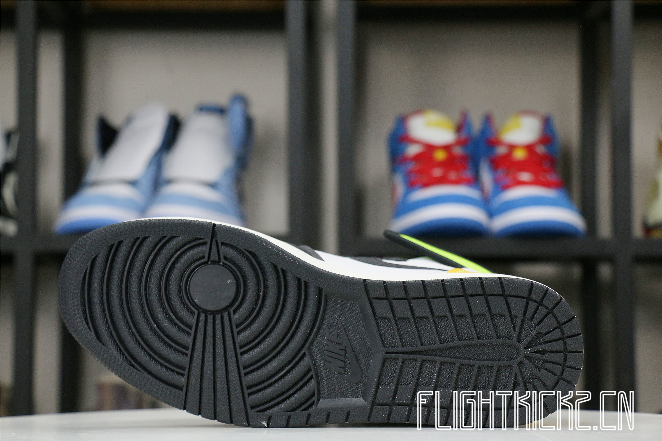 Jordan 1 Retro High White Black Volt University Gold