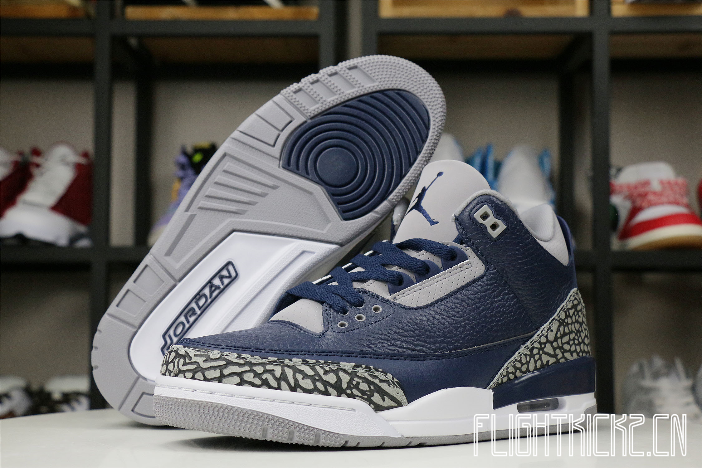 Air Jordan 3 Georgetown/Midnight Navy 2021