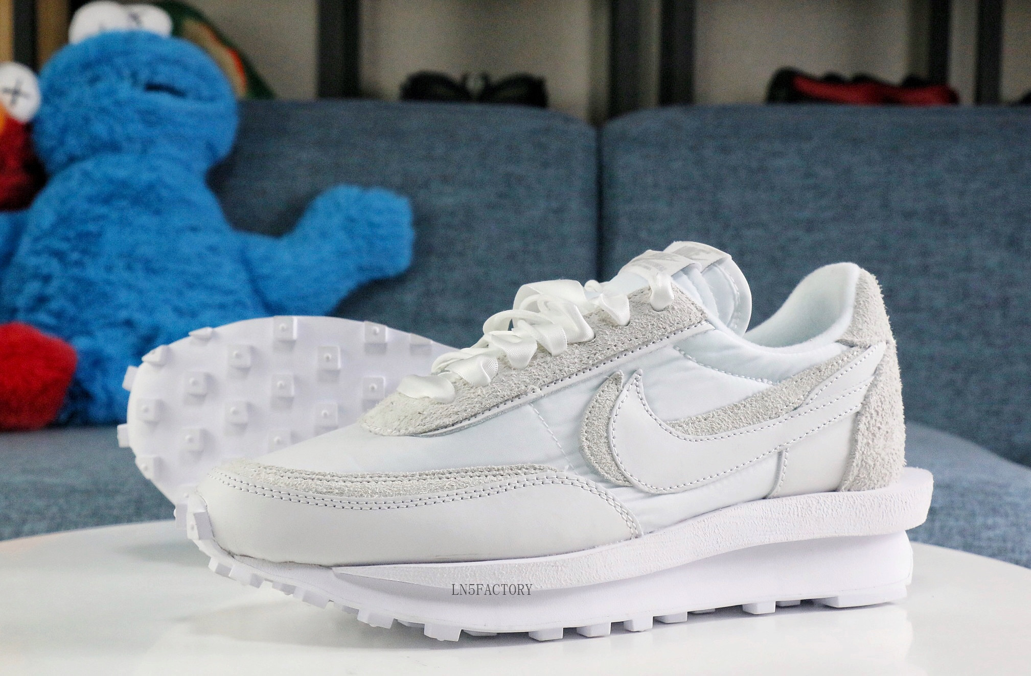 Sacai x Nike LDWaffle White Nylon 2020
