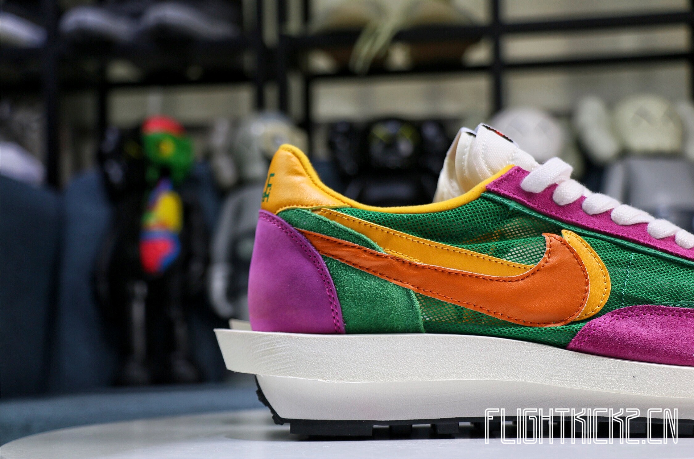 Nike LD Waffle Sacai Green Pink