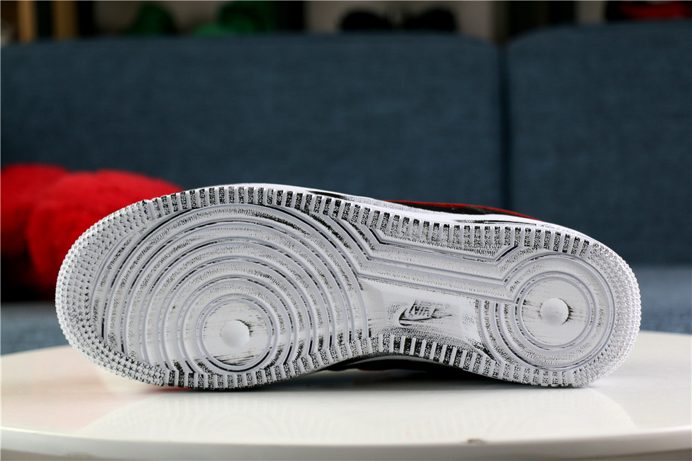 PEACEMINUSONE x Nike Air Force 1 Low Para-noise Black Red