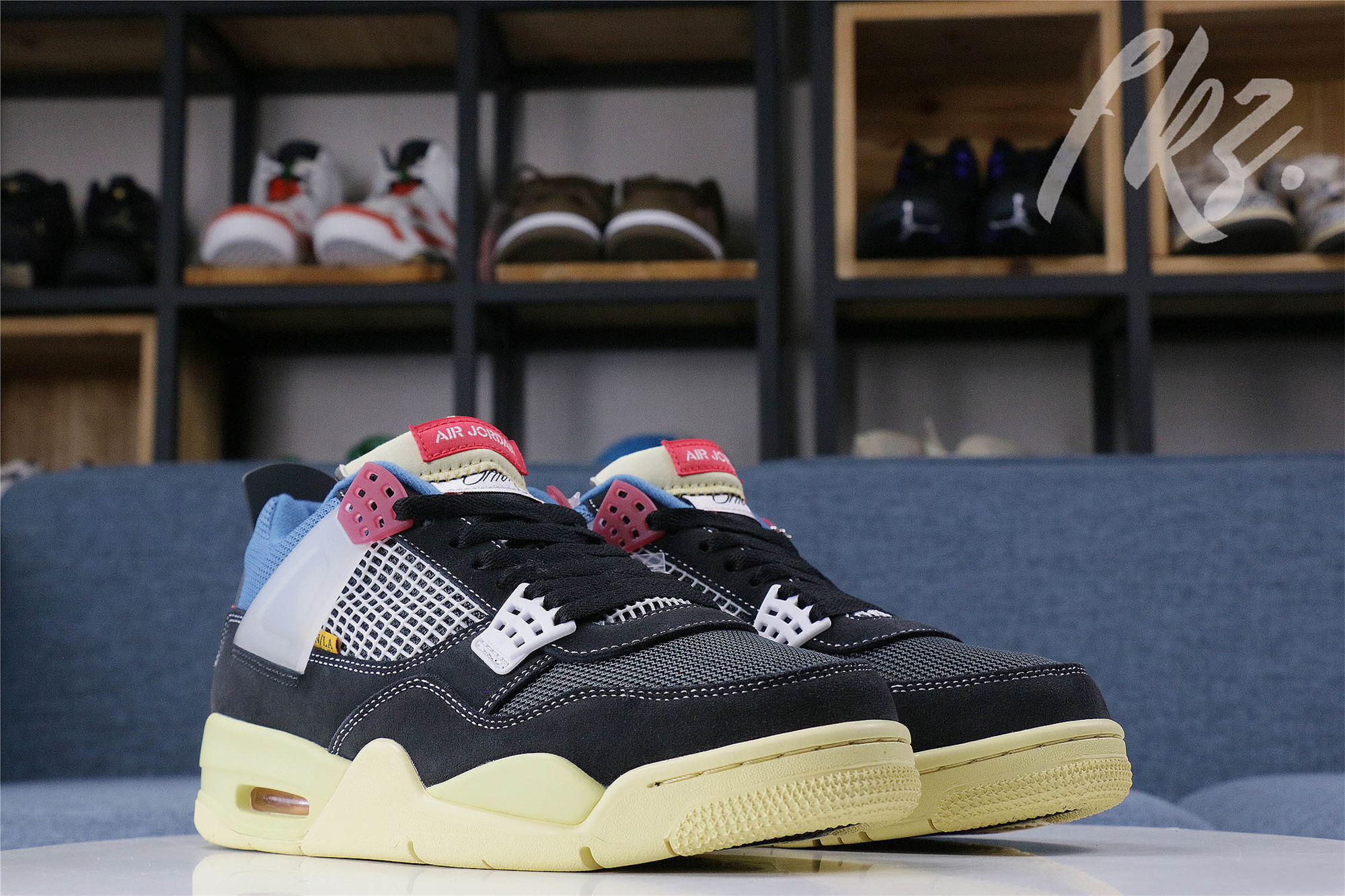 Union LA X Air Jordan 4 Retro Off Noir(GS) (LN5 A1 Batch)