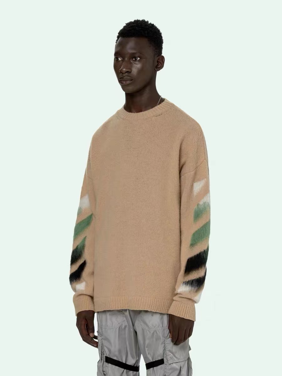 OFF WHITE Mohair Sweater Brown