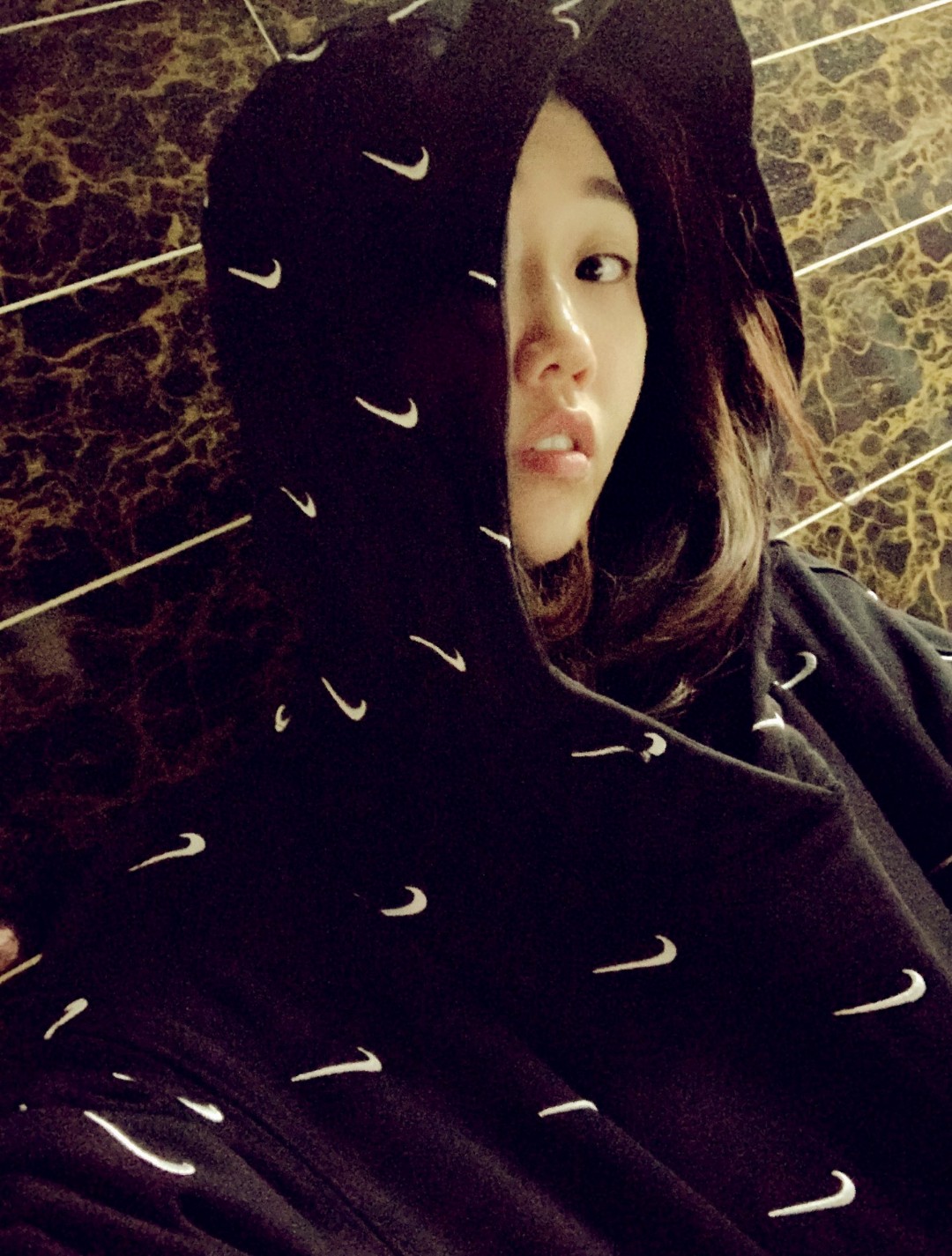 NK swoosh Nike full hook embroidery sports department hooded sweatshirt