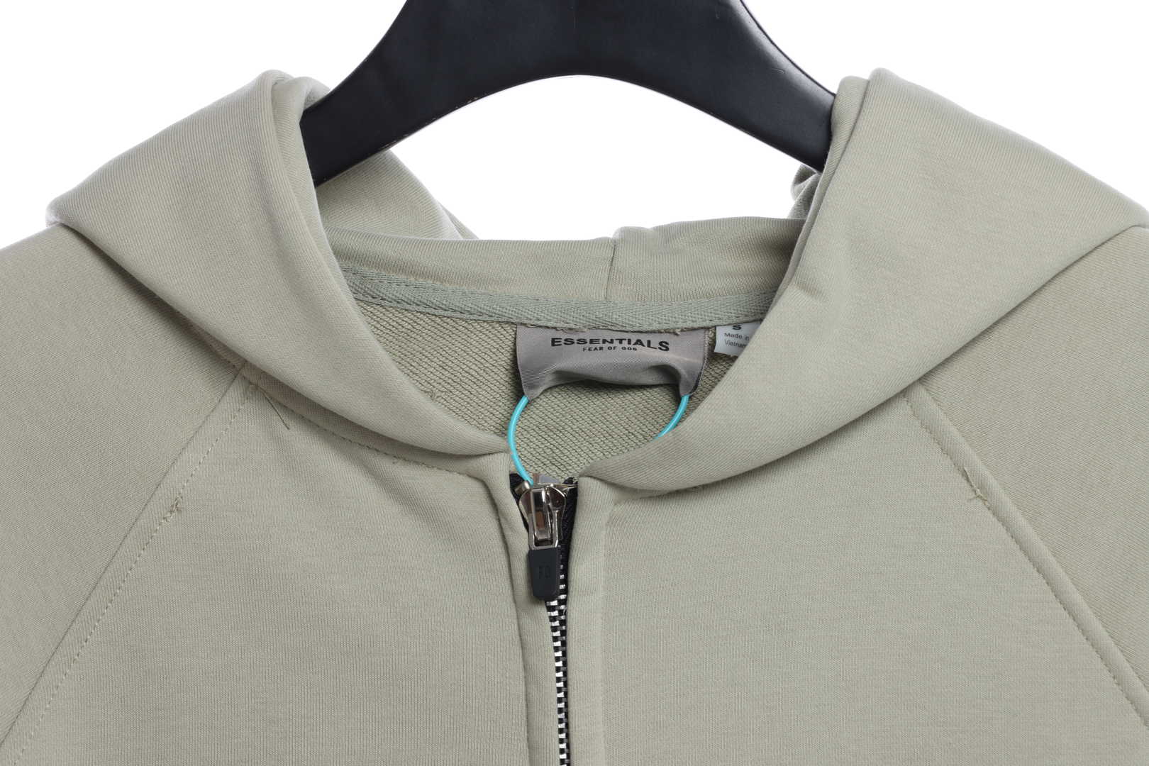 Double Line Back Silicone Lettering Zip Hoodie