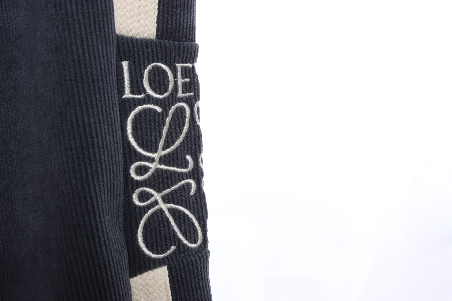 LOEVVE 22FW corduroy side logo letter embroidered sweatpants