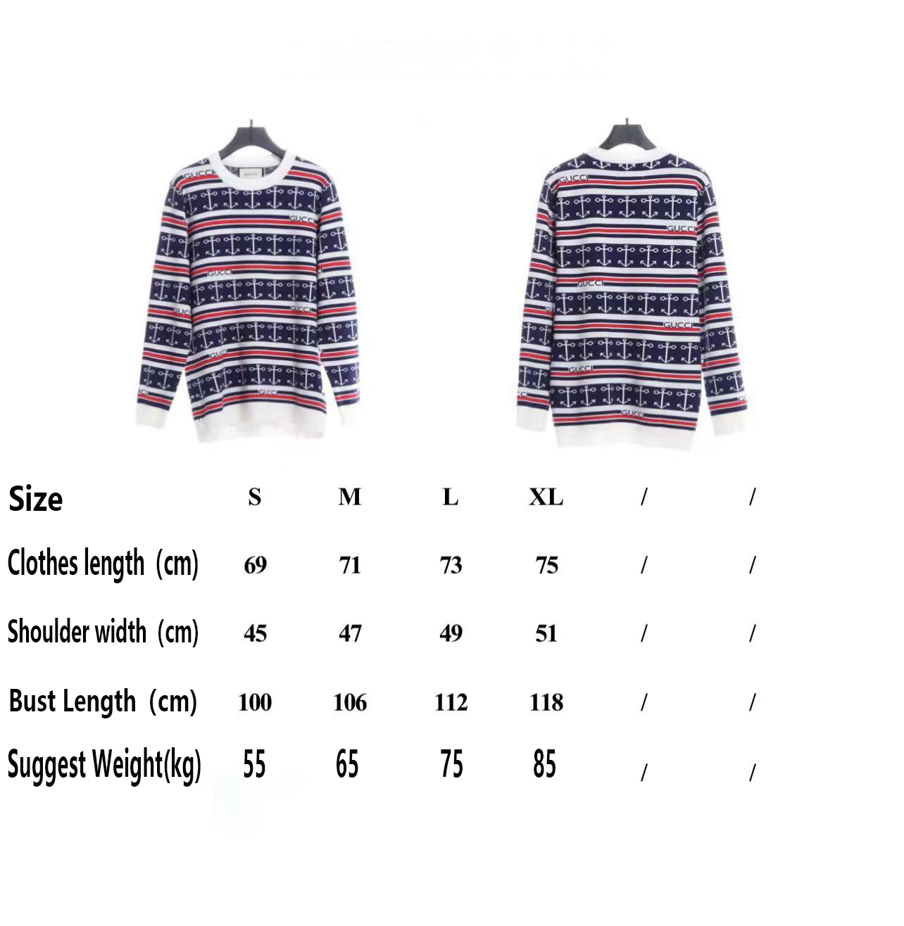 GUC1 guc anchor jacquard wool sweater