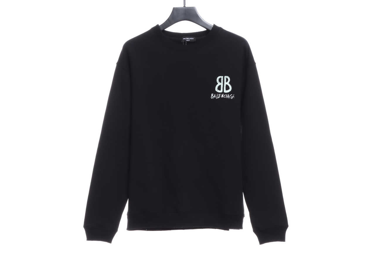 Bal3nc1-ga Double B Graffiti Luminous Sweater