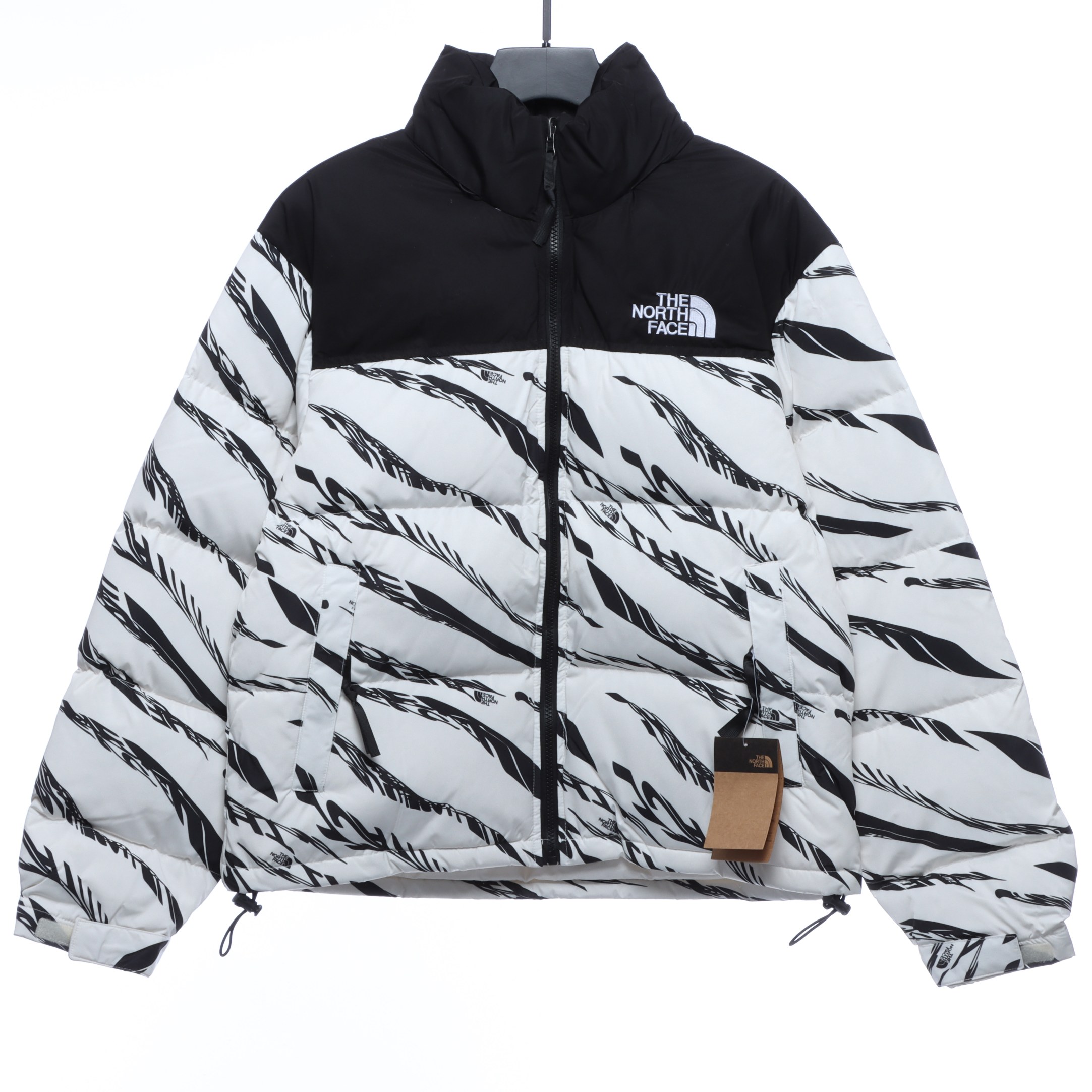 White ‘ZebraLogoPattern’ Down Jacket