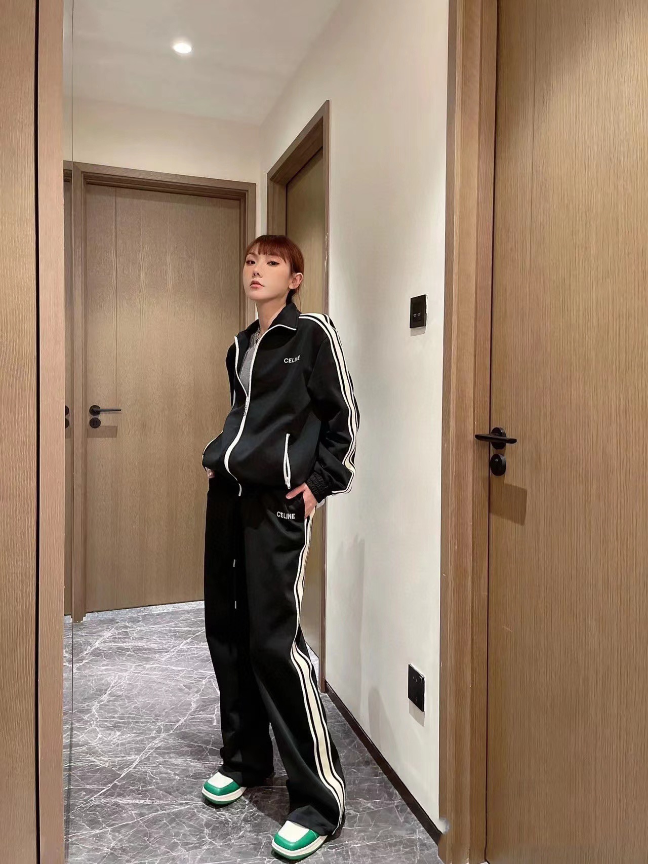 C3l1ne side webbing panel suit trousers