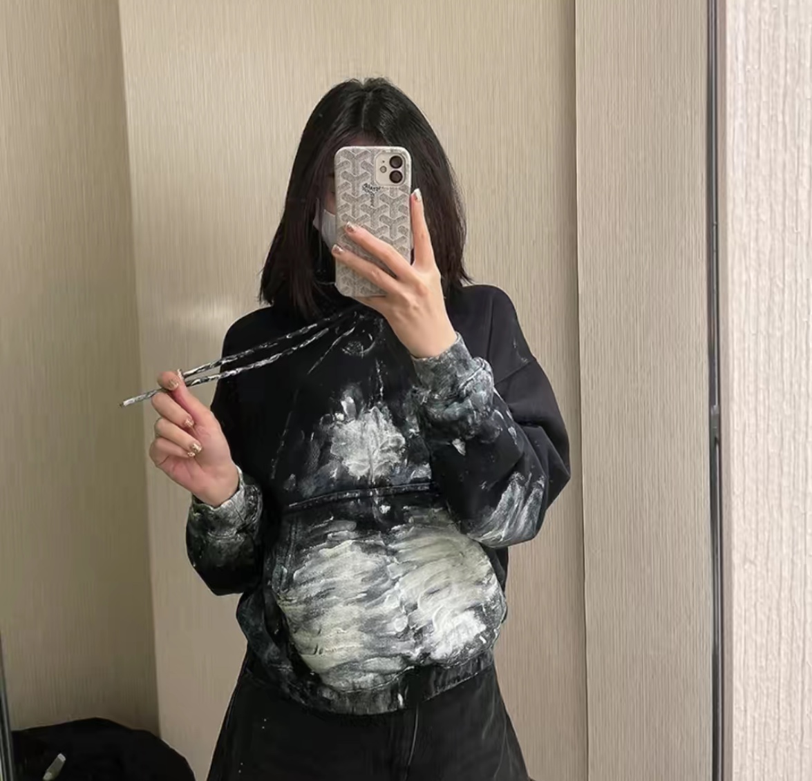 B-l3nc!aga Graffiti Splash Hoodie