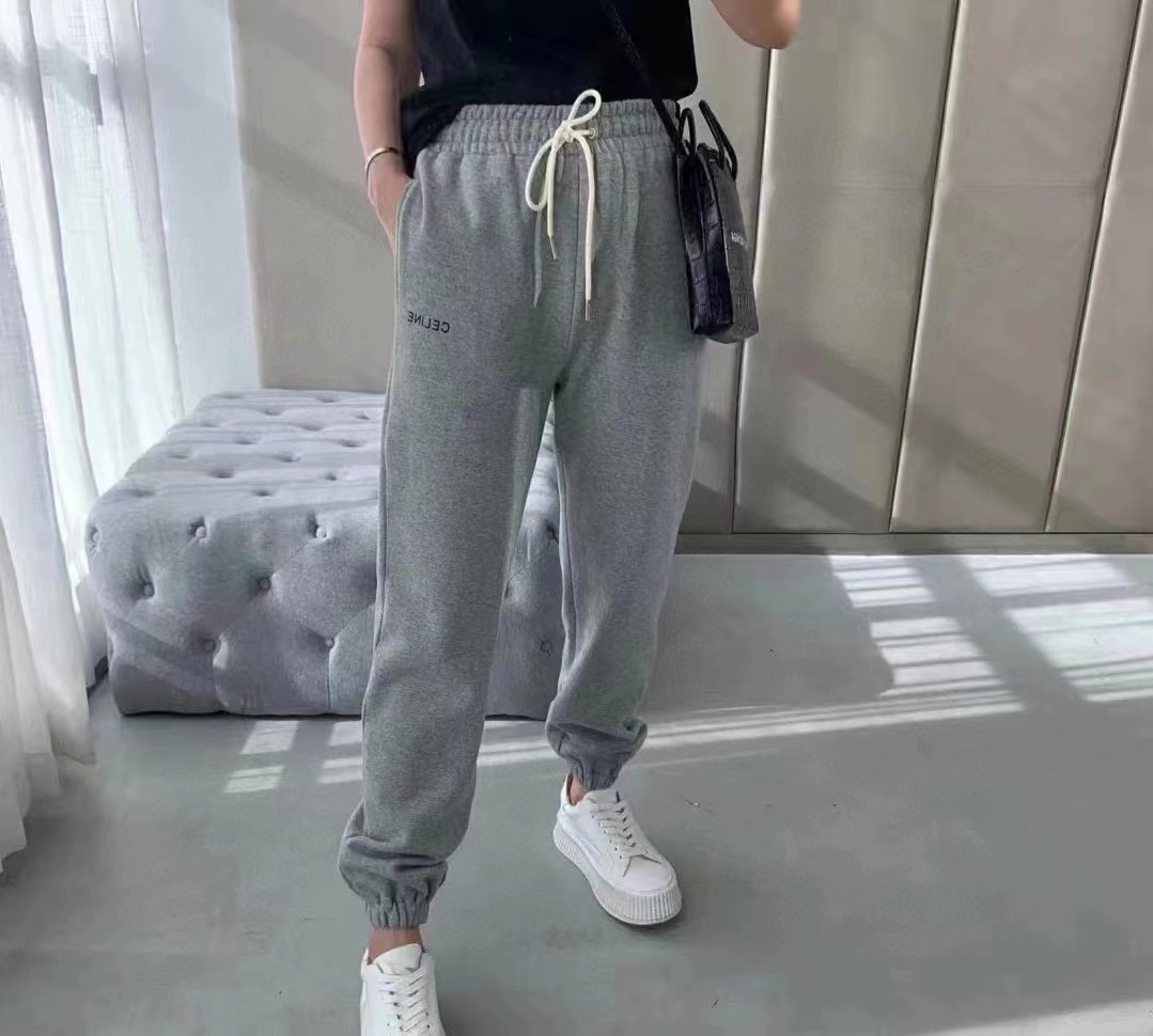 S-l3na capsule collection embroidered logo terry trousers