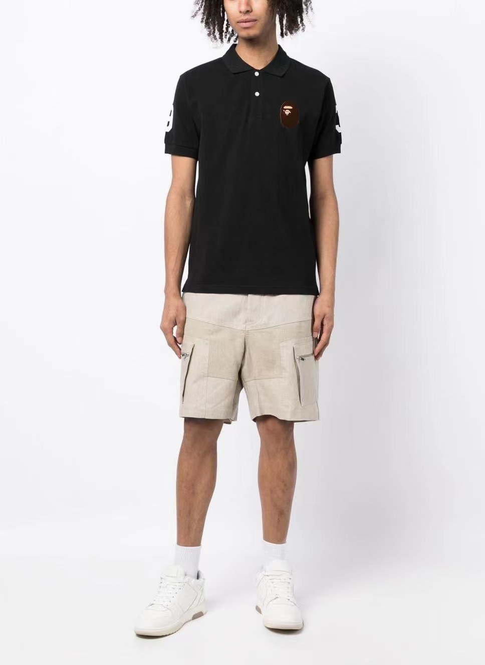 BAPE ape head towel embroidered POLO
