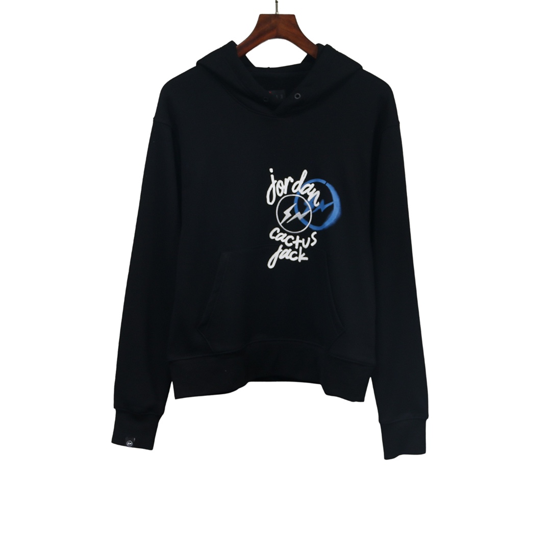 Jordan TS lightning tripartite joint portrait print hoodie