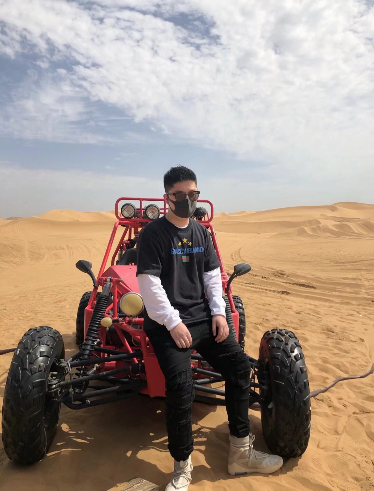 Guc1 BAND star embroidery short sleeves