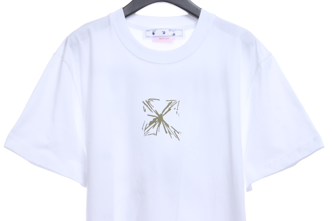 0W Sketch Splashed Ink Arrow Letter Short Sleeves