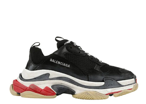BALENCIAG* TRIPLE S SNEAKER ‘BLACK RED’