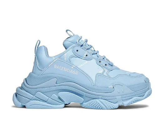 Balenciag* Wmns Triple S Sneaker ‘Allover Logo – Light Blue’