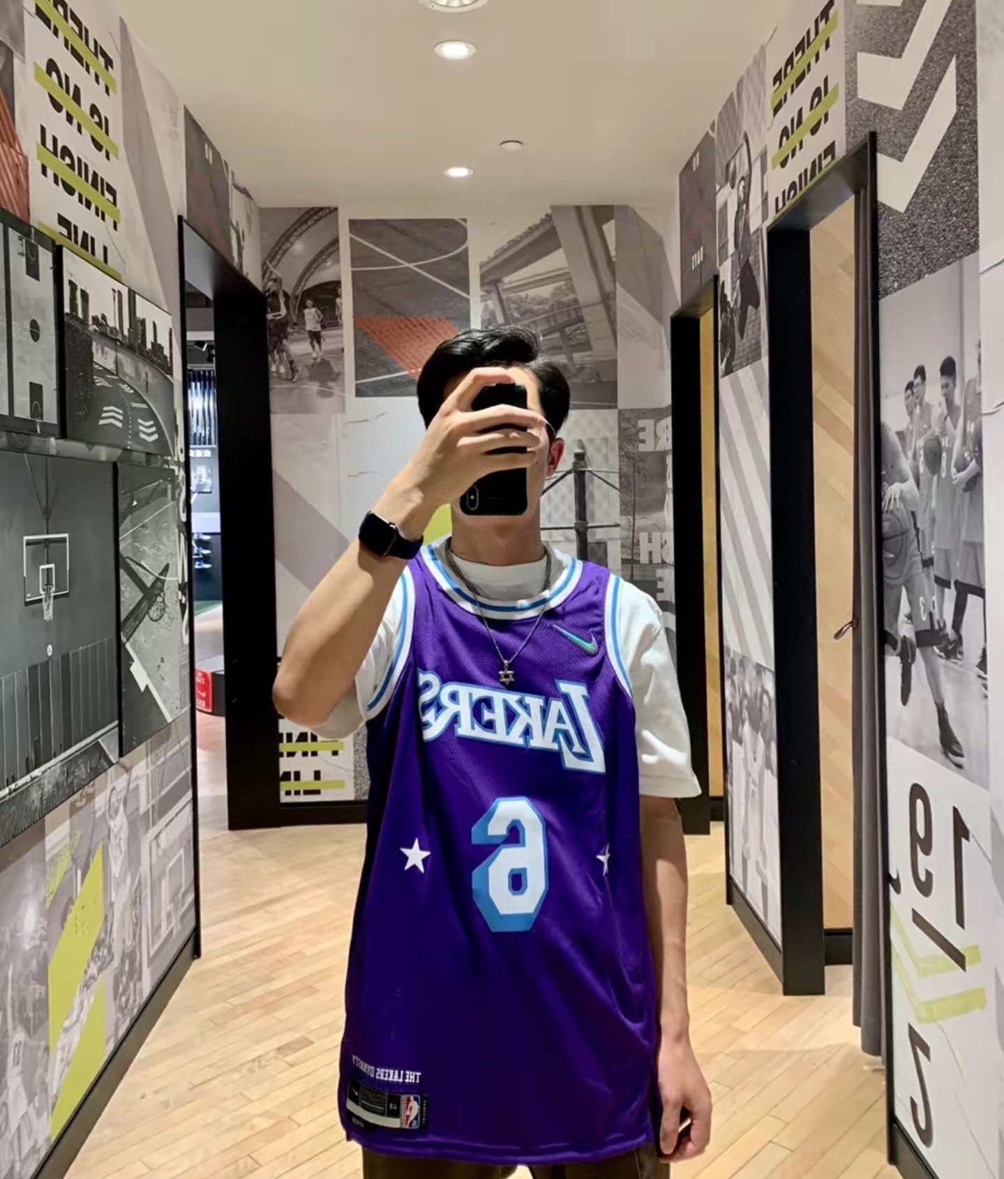 NBA Lakers James James No. 6 jersey