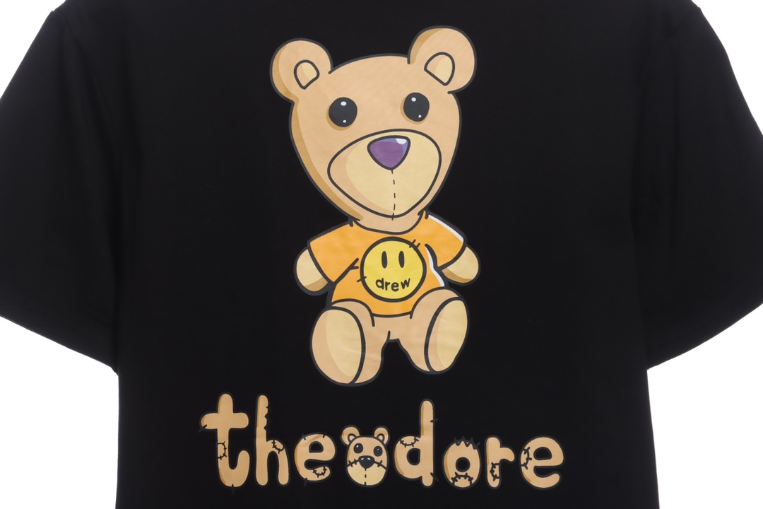 Drew cartoon fun bear printing short sleeves