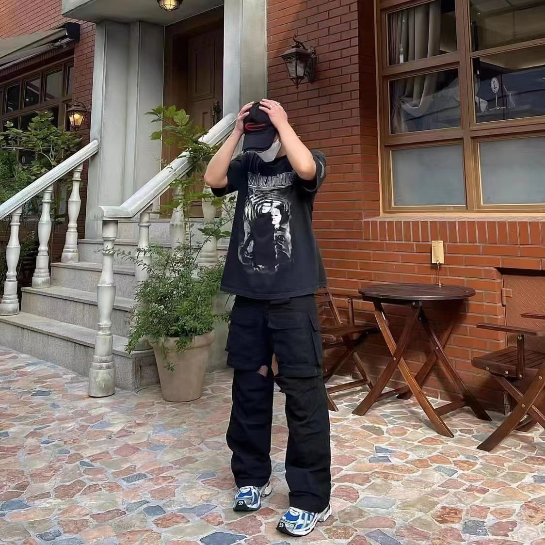 Gra1lz Washed Portrait Short Sleeve T-Shirt