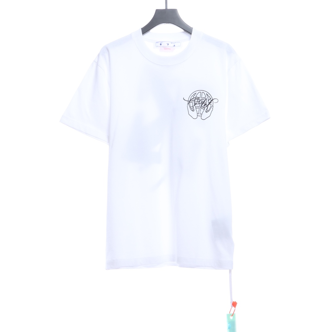 OW palm arrow print short sleeves