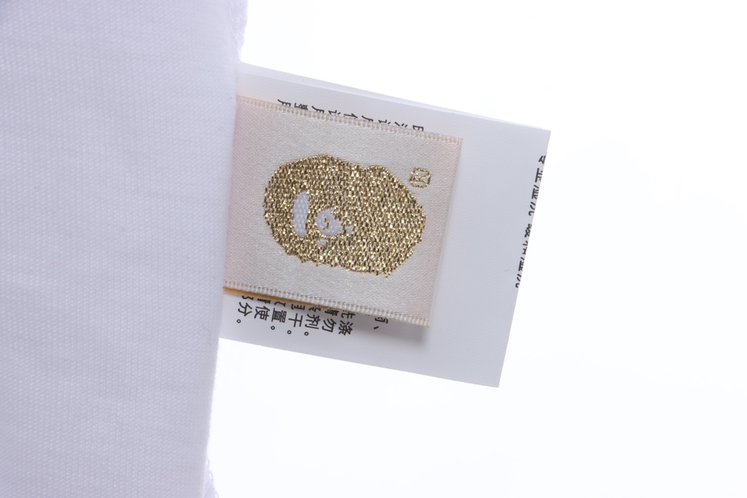 BAPE ape-man initials pattern label printing short sleeves