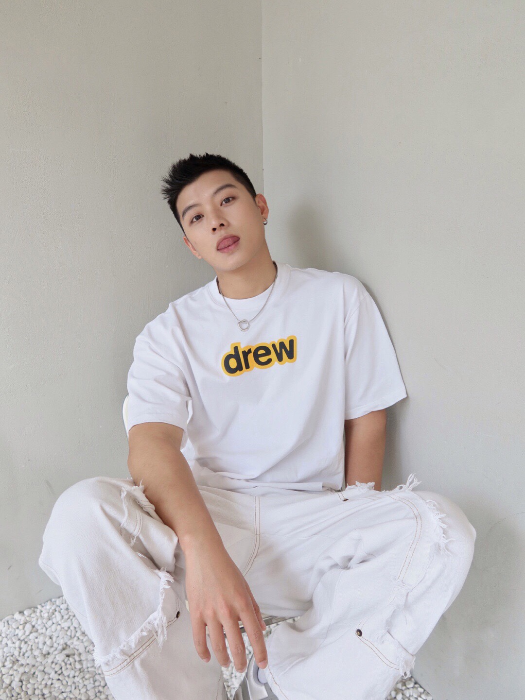 DREW logo letter printing short sleeves