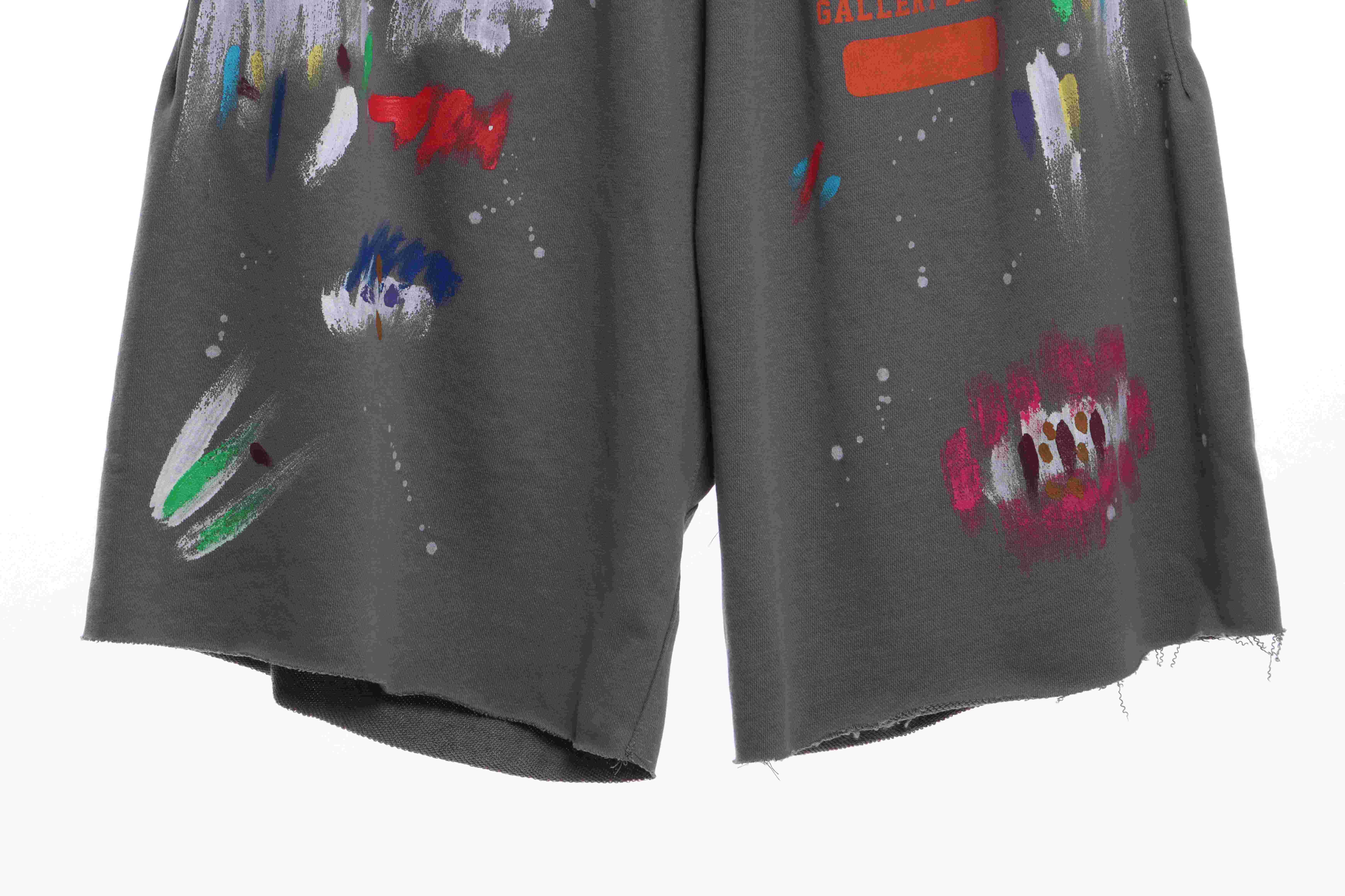 GALLERY DEP hand-painted graffiti splash ink curly edge destruction shorts