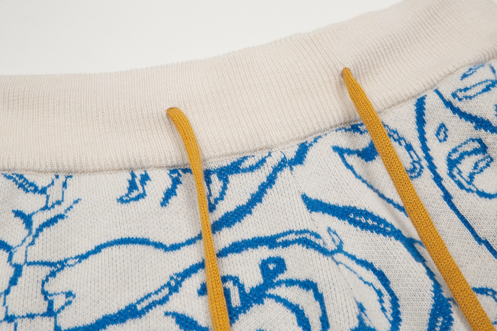 Rhud3 2023ss men’s and women’s identical Danube blue knitted shorts