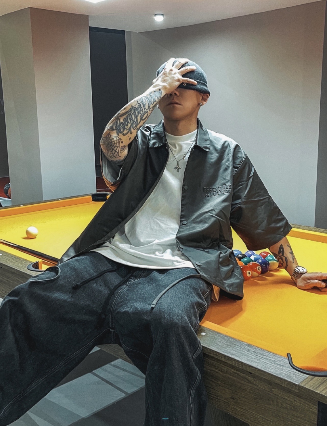 FOG eighth season woven nylon double-sleeved shirt