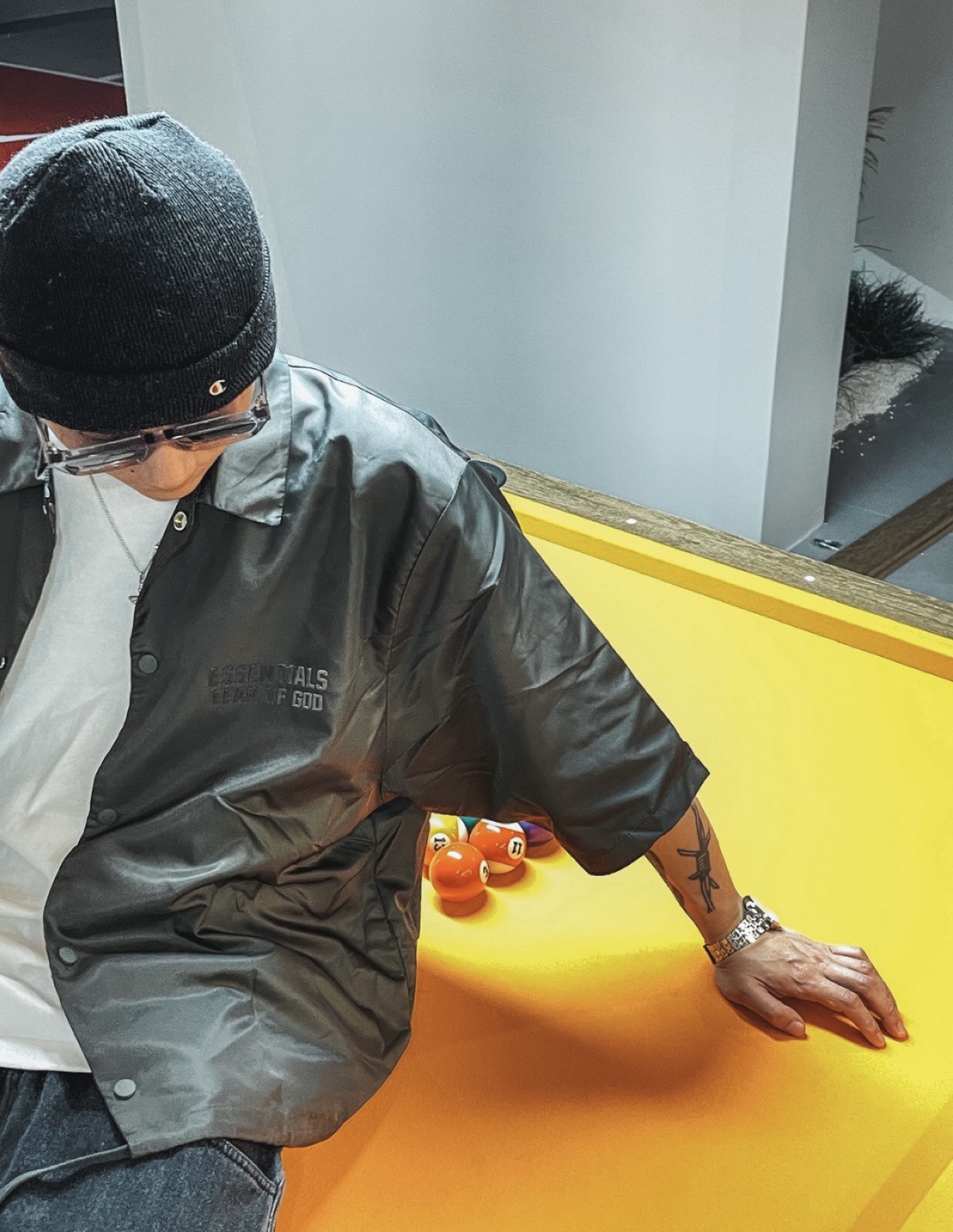 FOG eighth season woven nylon double-sleeved shirt