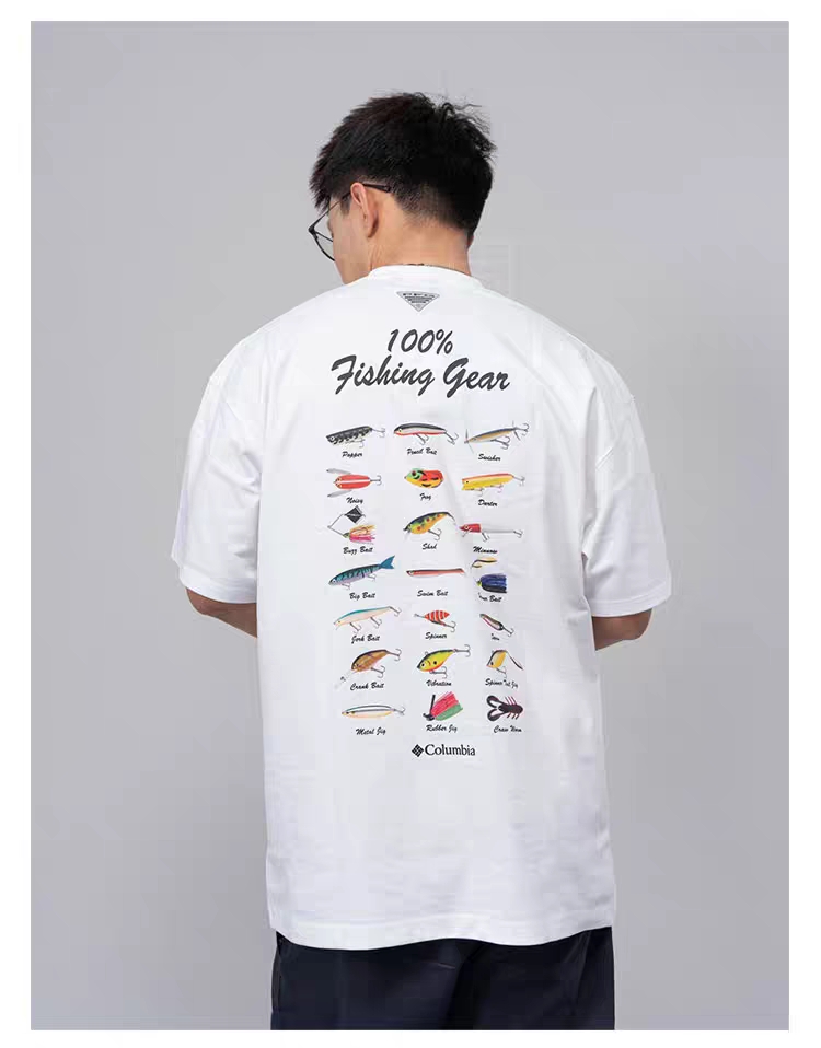 Fish bait map short sleeves