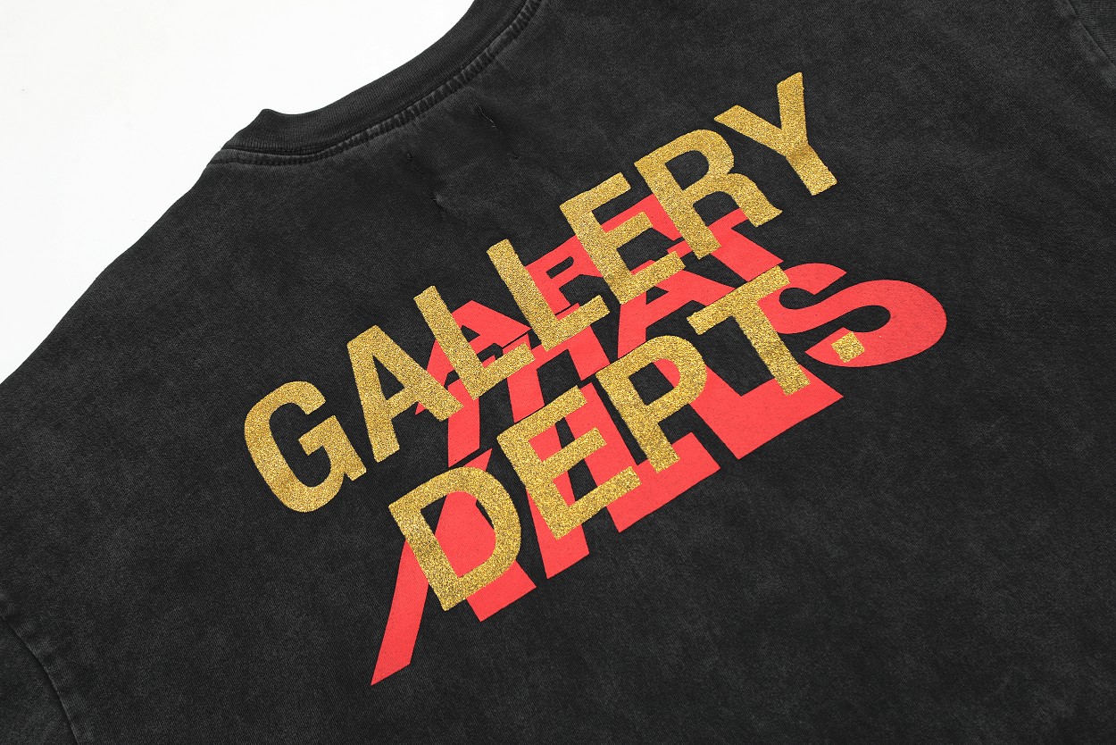 Gallery Dep Retro black-and-white TV set printing and washing to make old short sleeves
