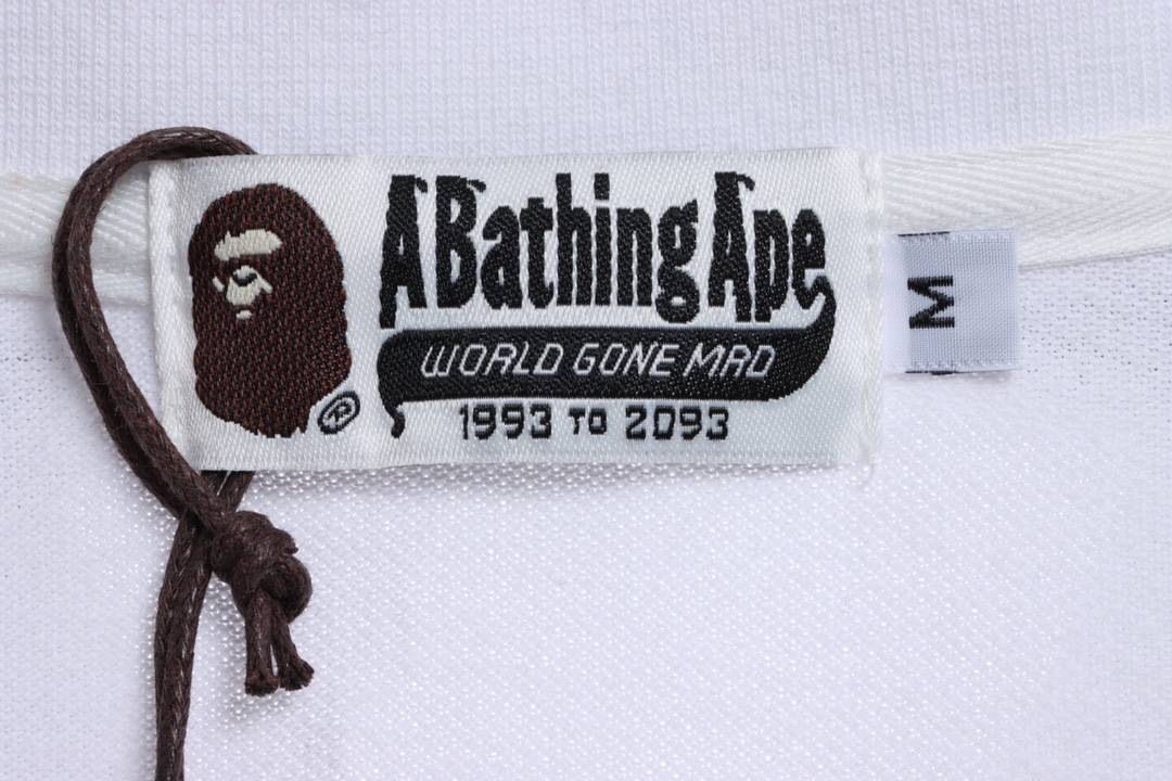 BAPE back colorful letter printing POLO short sleeves