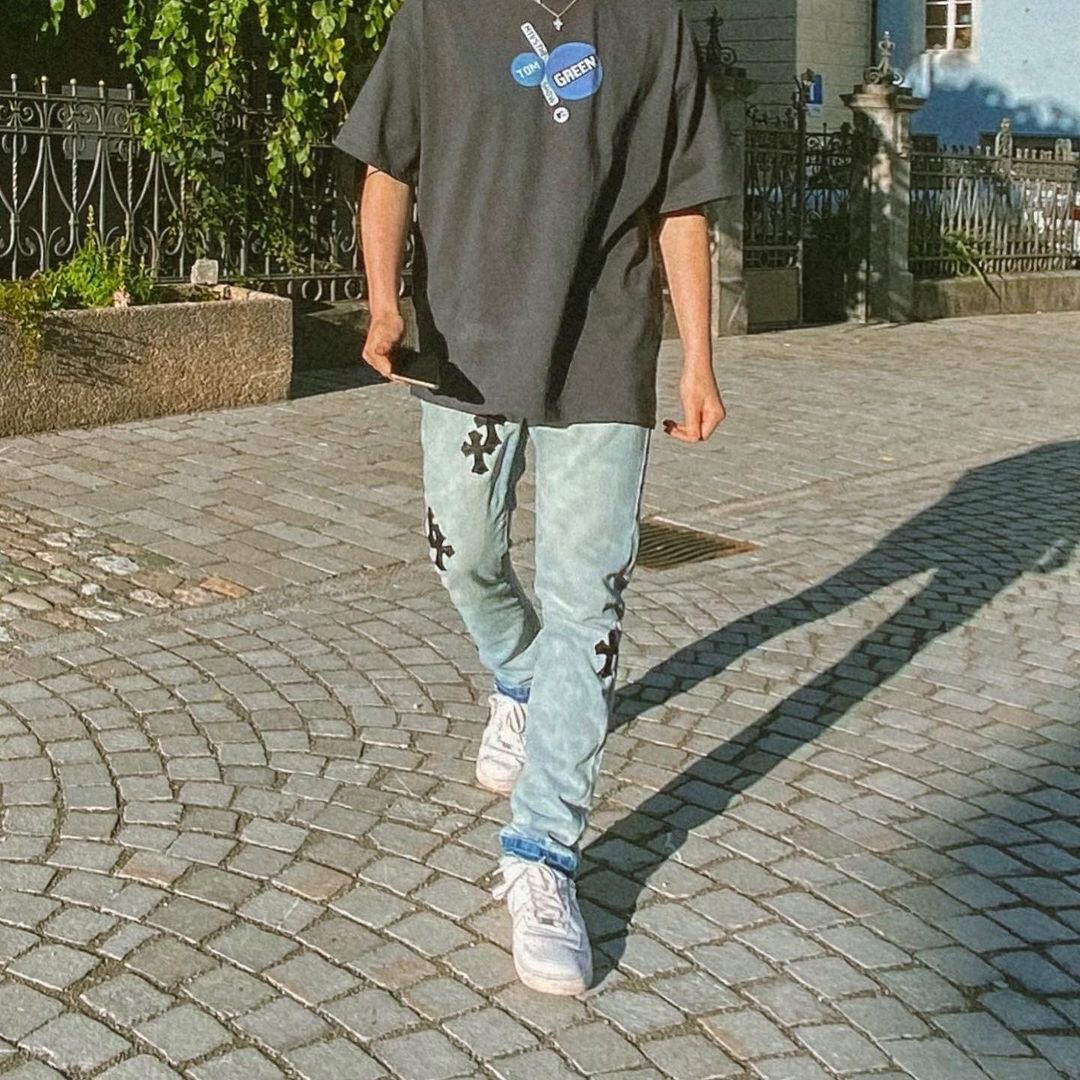 GALLERY DEPT. Alphabet portrait print short-sleeved T-shirt black