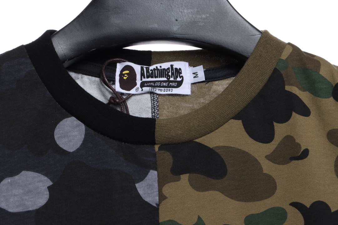 BAPE color matching camouflage shark mouth print short sleeves