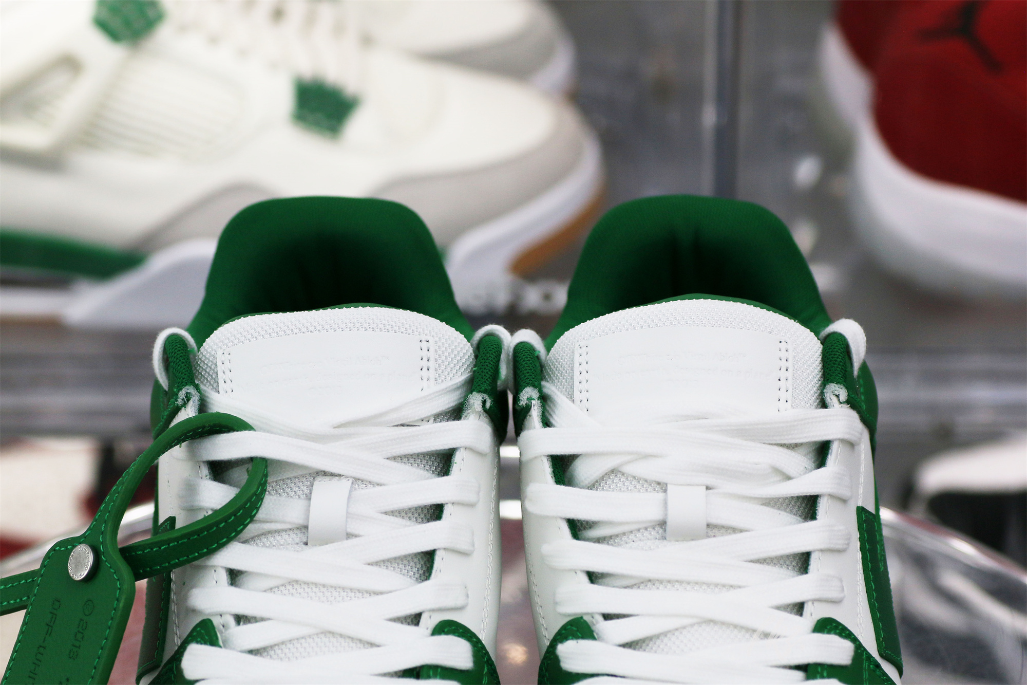 Off-White Green and White Out Of Office Sneaker
