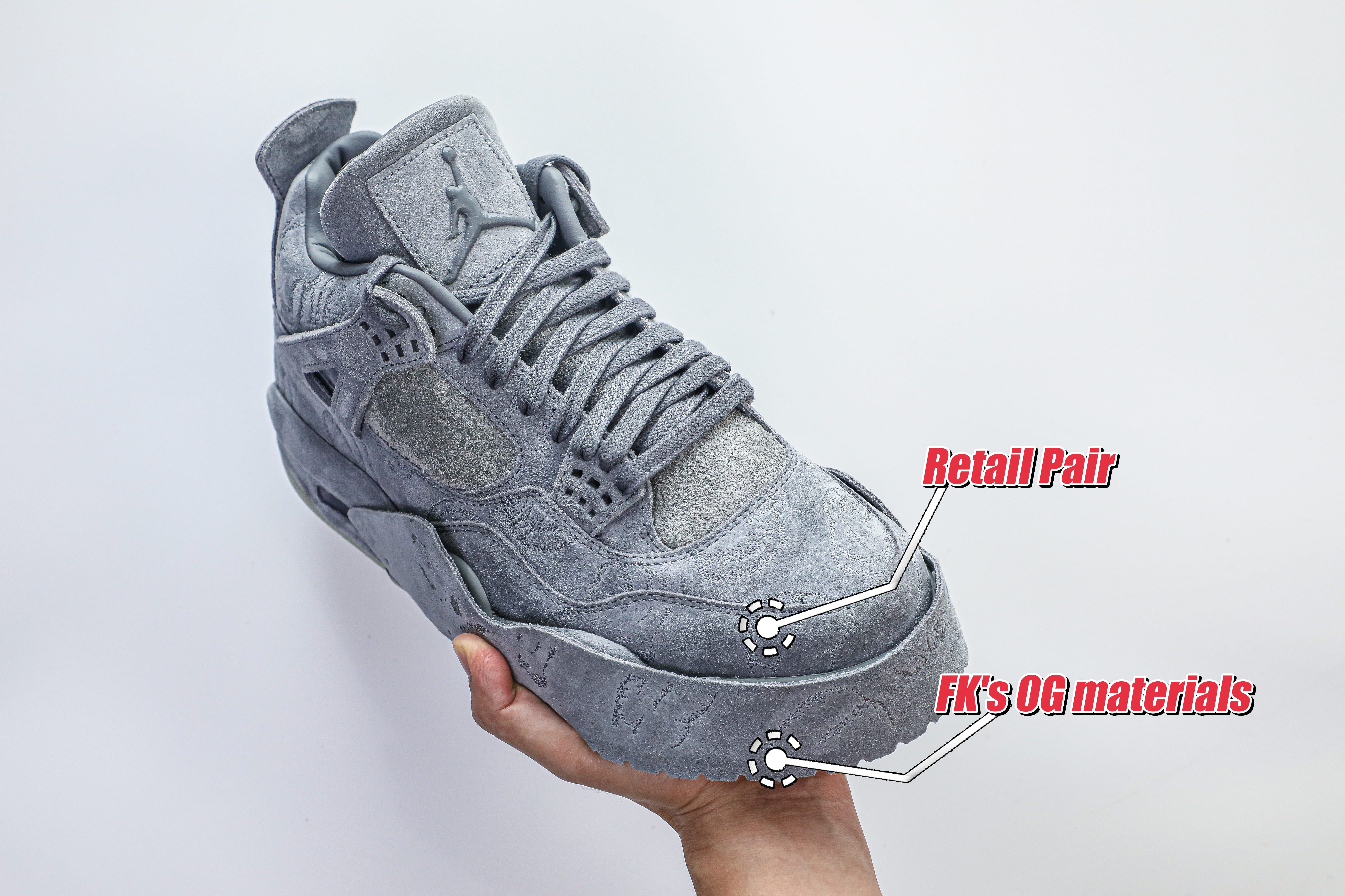 Kaws X Air Jordan 4 Retro Grey 2017 (LN5 A1 Batch)