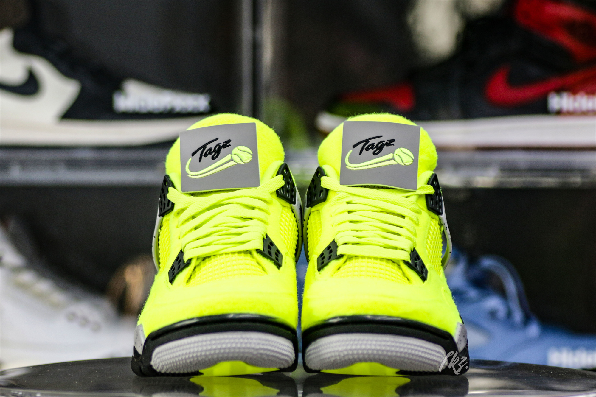 Air Jordan 4 “Tennis Ball” Custom Atomic Green/Black