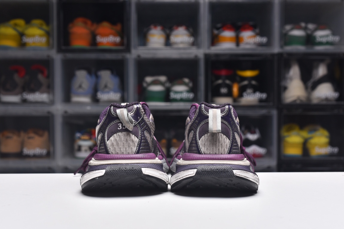 Balenciag* Cargo Sneaker Grey Purple