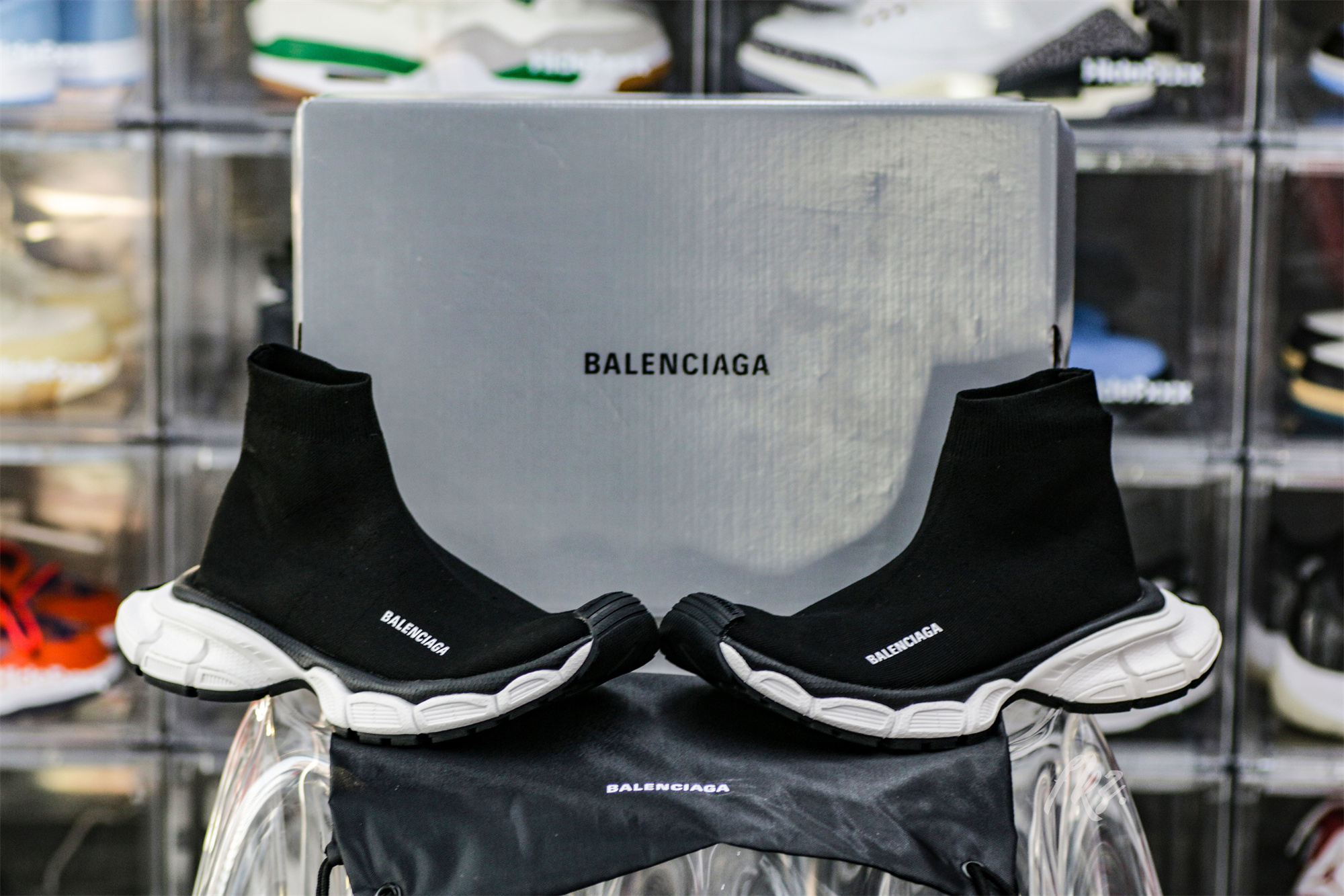 Balenciag* 3XL Sock Sneaker ‘Black White’