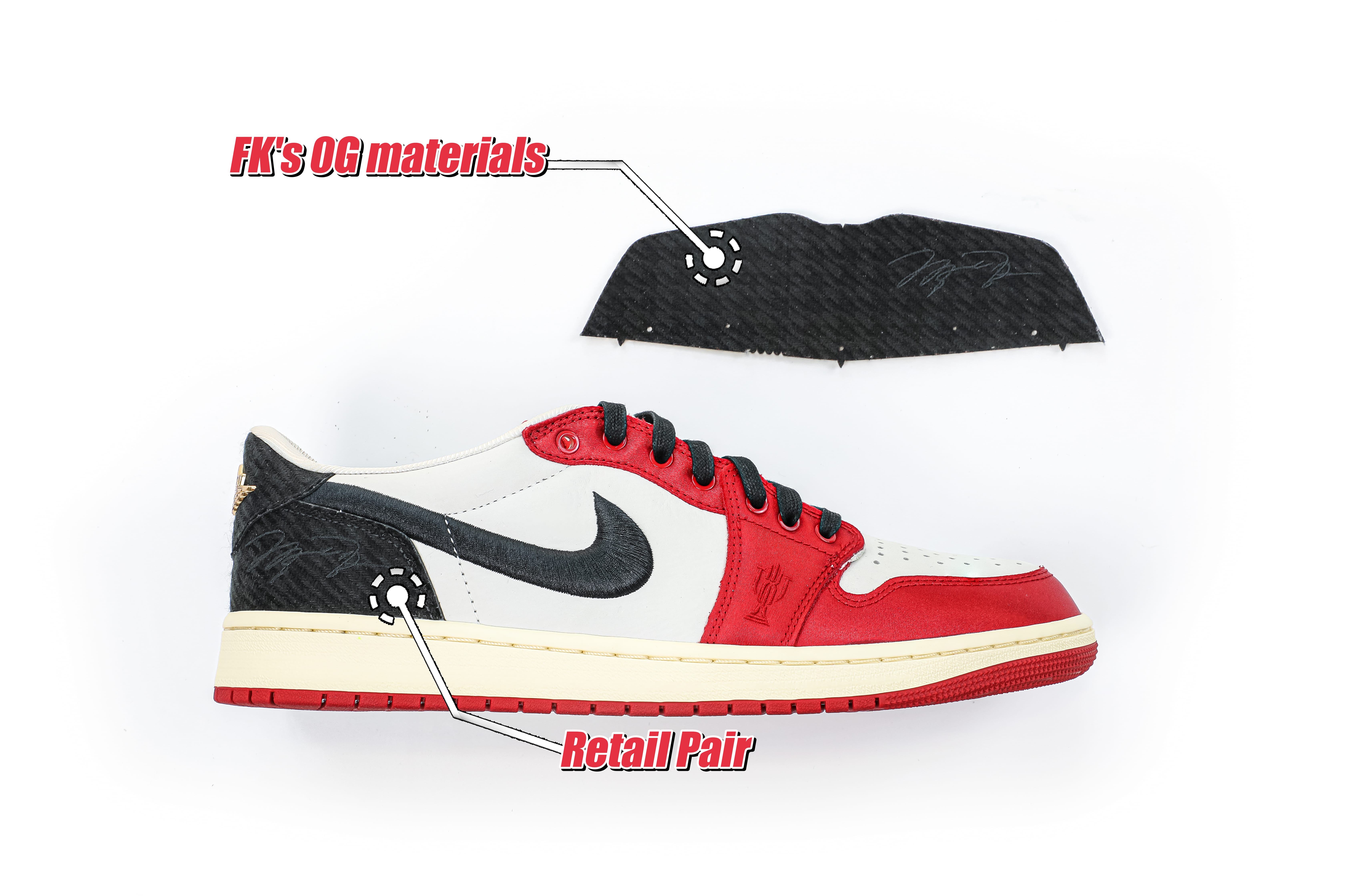 Trophy Room X Air Jordan 1 Retro Low OG SP Away 2024（LN5 A1 Batch）