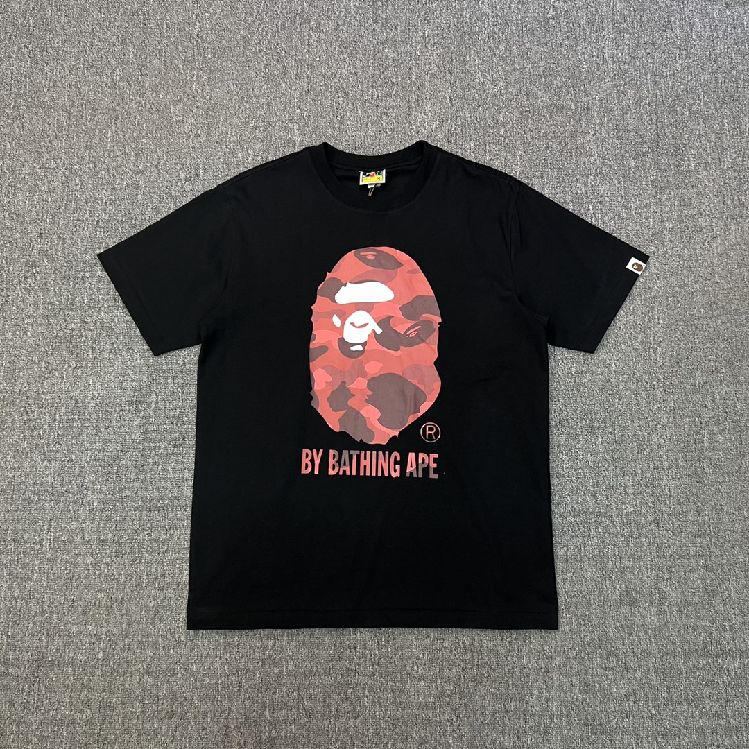 BAPE Red Color Camo By Bathing Tee