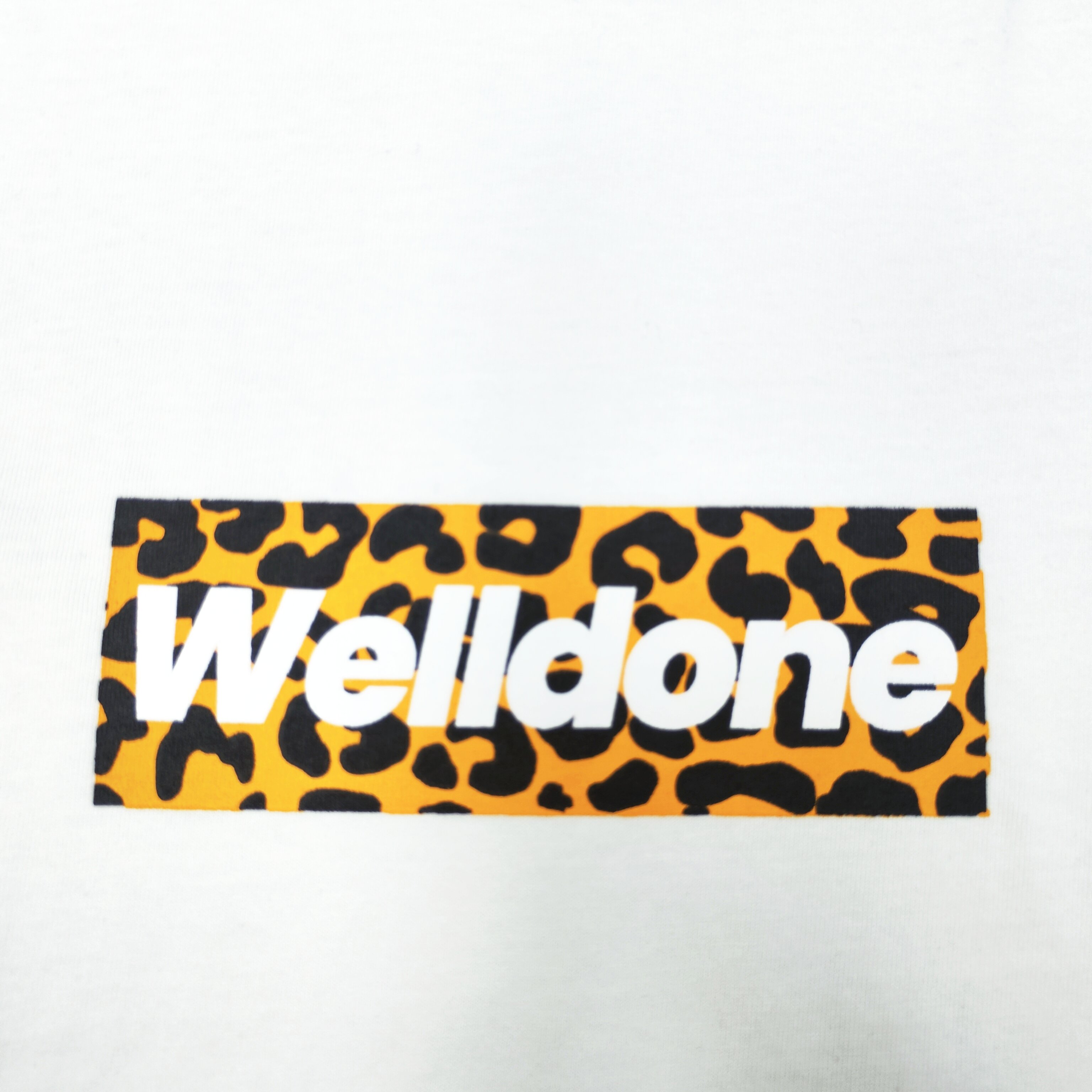 WE11D0NETRACK Leopard print Box Log T-Shirt