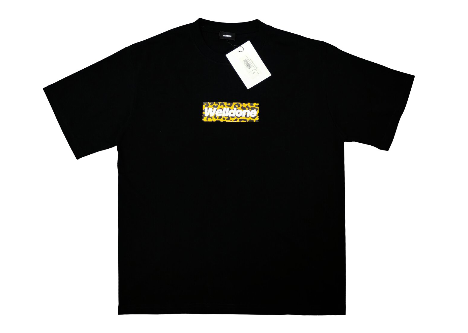WE11D0NETRACK Leopard print Box Log T-Shirt