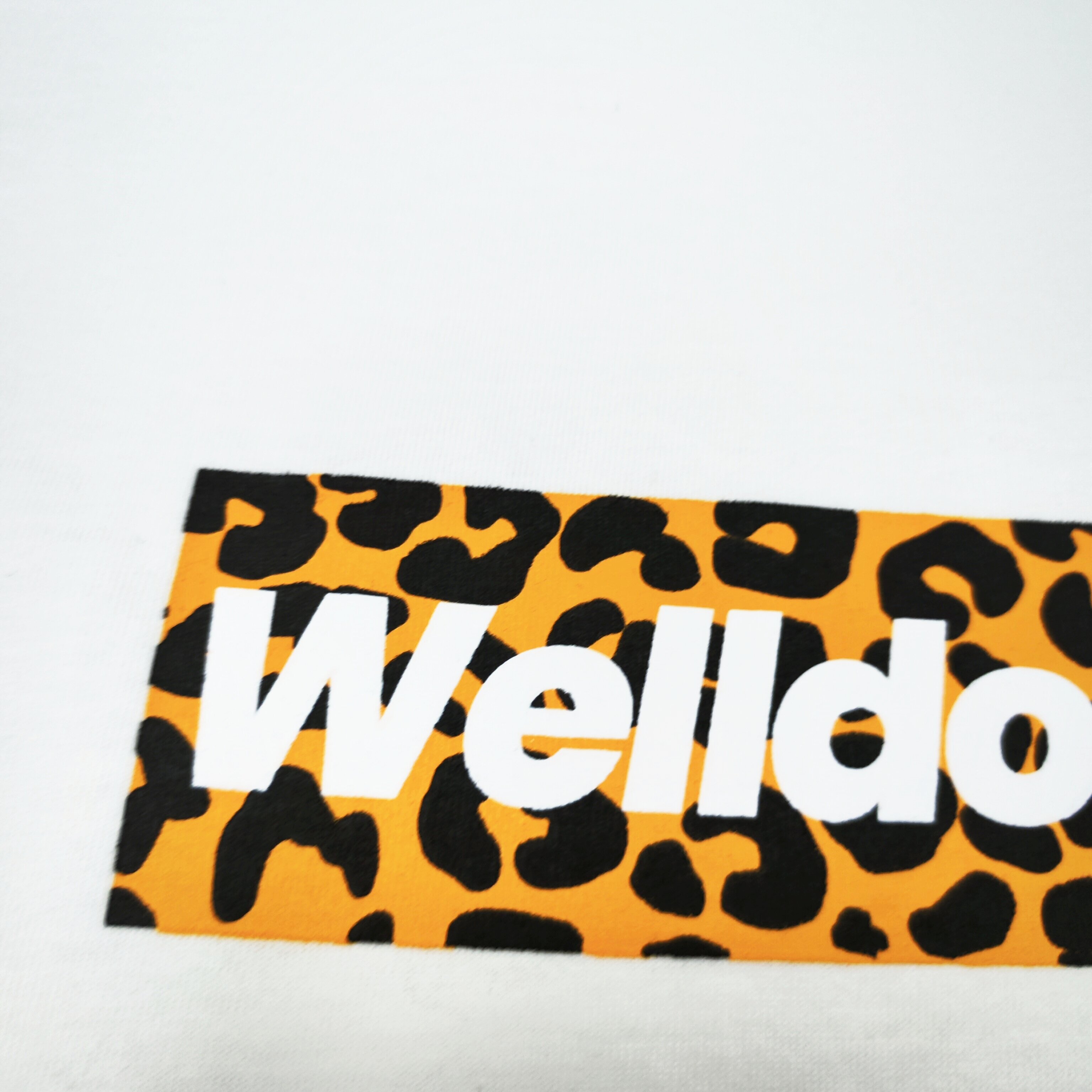 WE11D0NETRACK Leopard print Box Log T-Shirt