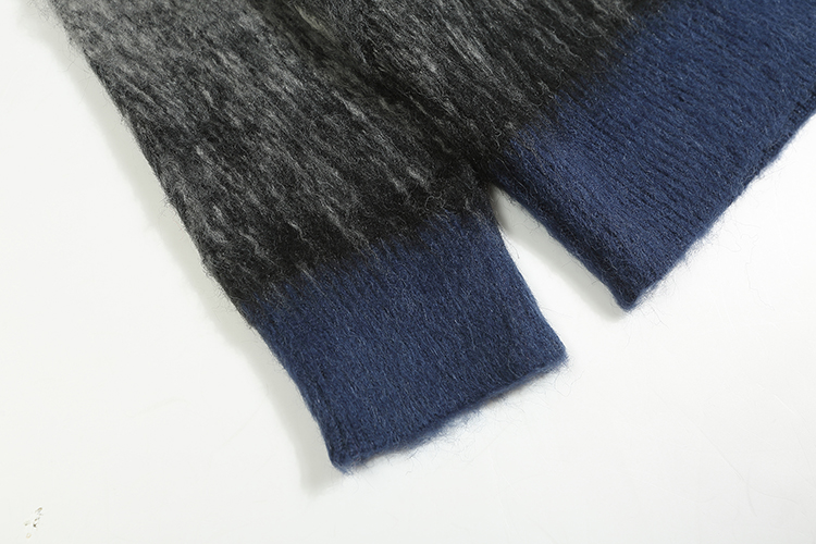 Off White black and red color-block long-sleeve sweater