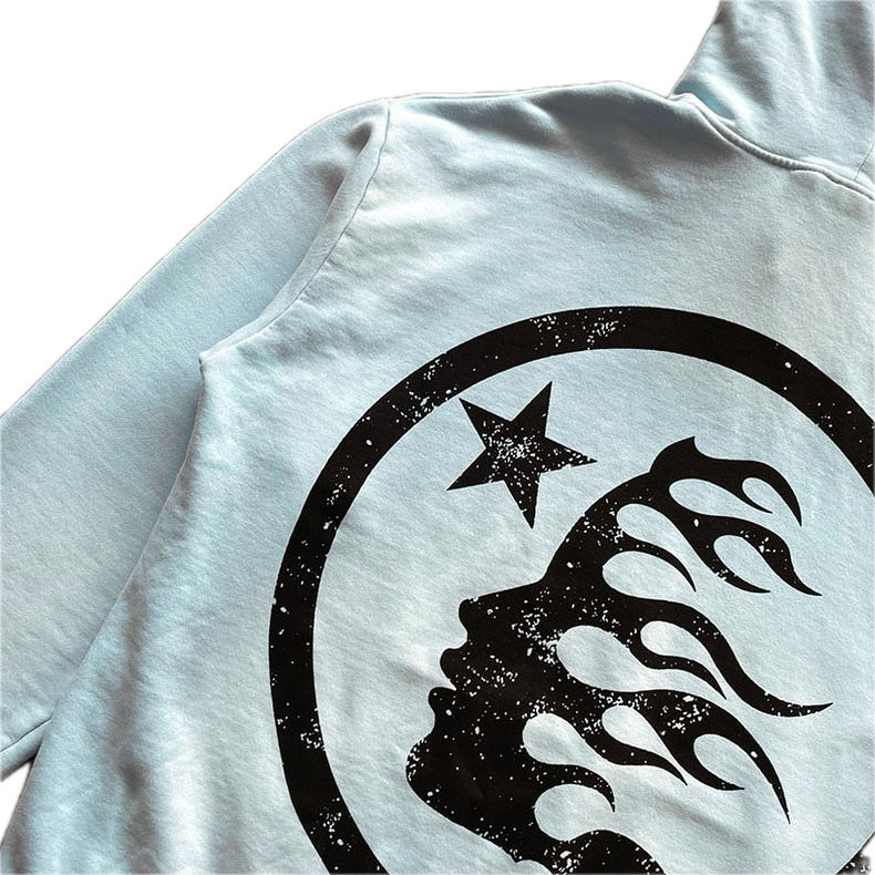 Hell$tar Fire Sky Blue Hoodie