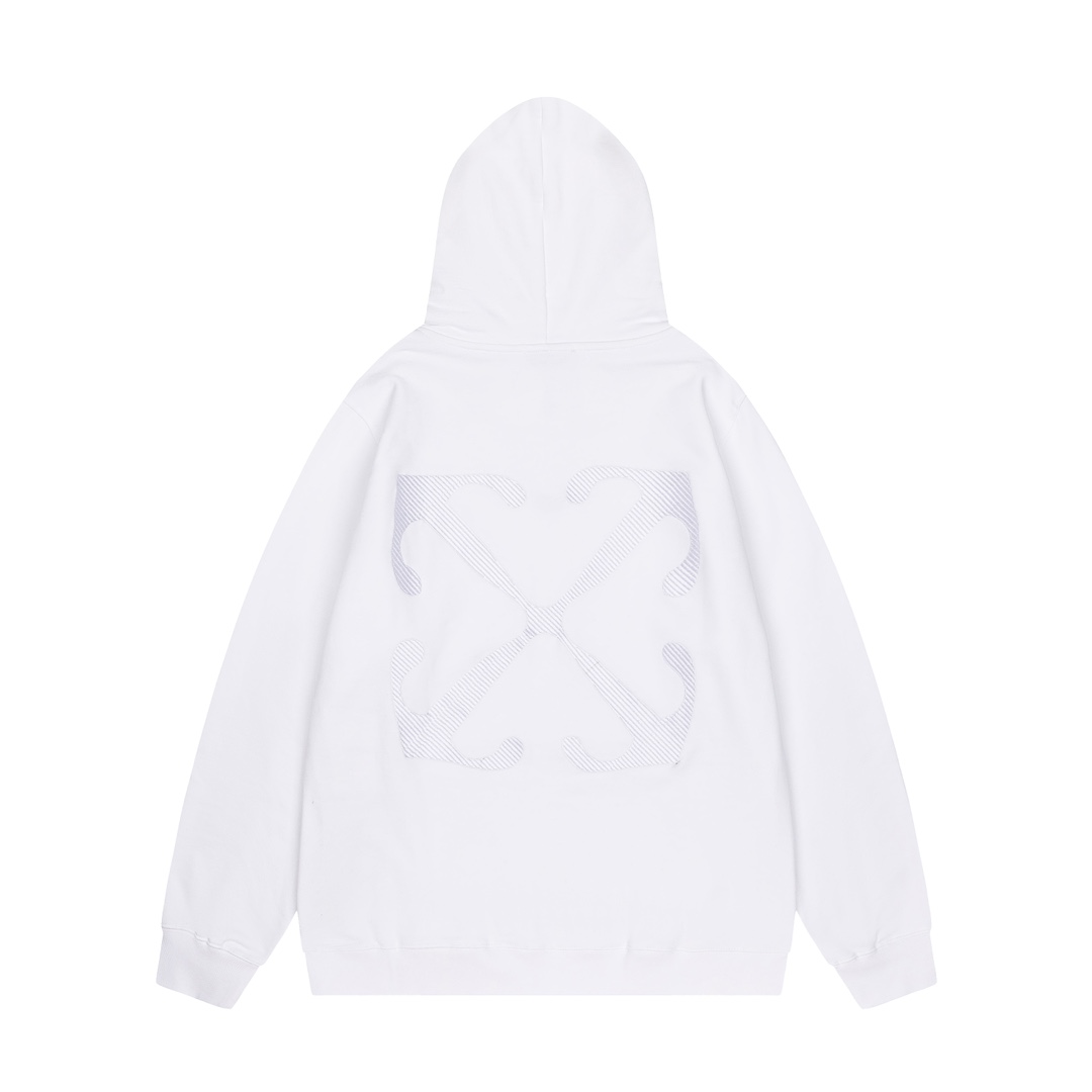 Off-White 24SS new embroidered scythe and arrow loose-fit hoodie